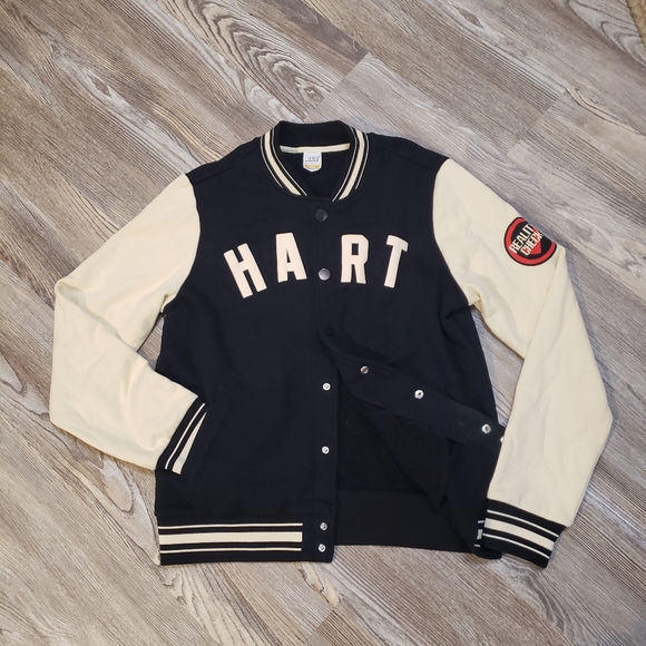 Made RT Kevin Hart Reality Check Tour Varsity Jacket Mens L Black Cream Lined - Picture 7 of 11